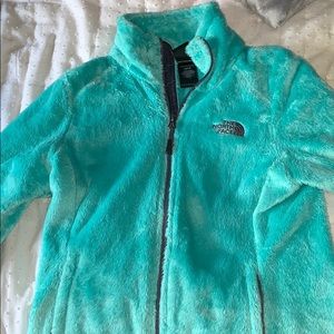 Aqua north face. Worn once. Great condition